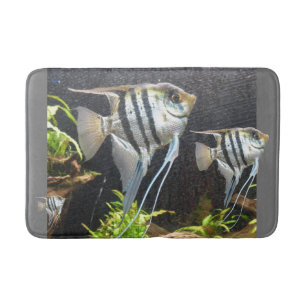Tropisch gestreifter Fisch Bathmat Badematte