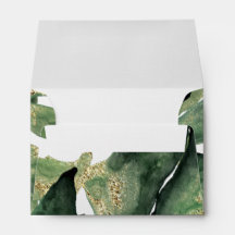 tropisch | Green & Gold | Minimalistischer Rahmen