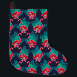 tropisch großer weihnachtsstrumpf<br><div class="desc">Tropischer Pattern</div>