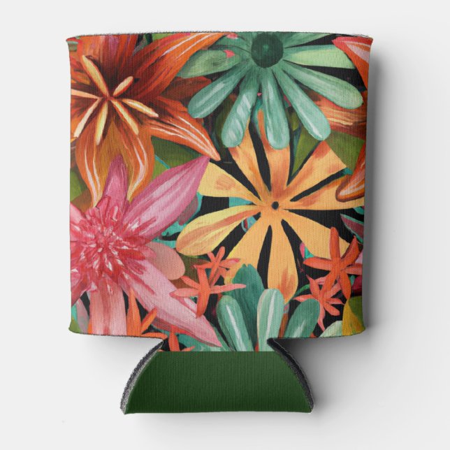 tropisch/hawaiianisch/blumenreich/Blume Dosenkühler (Vorderseite)
