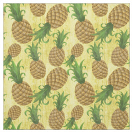 Tropisch Hawaiianische Ananas Vintag gelbes Obst Stoff