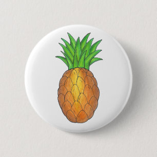 Tropisch Hawaiianische Insel Ananas Obst Hawaii Button