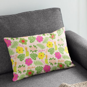 Tropisch-hawaiische Blume Aloha Hula Frau Dekokissen