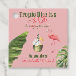 Tropisch Hot Pink Palm Springs Junggeselinnen-Absc Geschenkanhänger