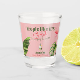 Tropisch Hot Pink Palm Springs Junggeselinnen-Absc Schnapsglas