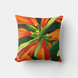 Tropisch. Orange Lily reversibel werfen Kissen