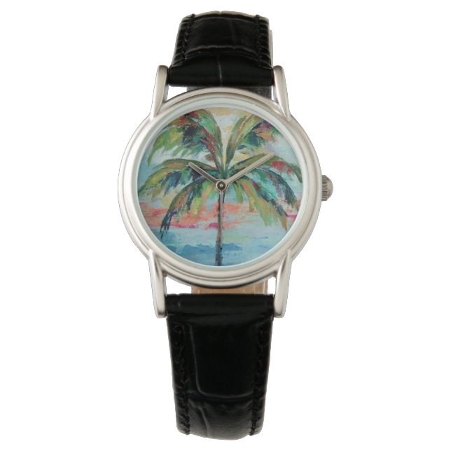 tropisch Palm Tree Armbanduhr (Vorderseite)