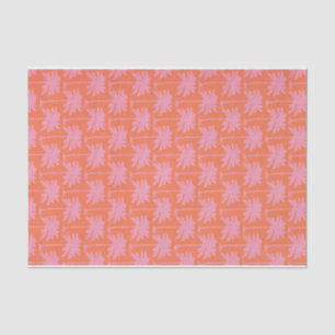 Tropisch Pink Palm Tree Costal Nautical Beach Seidenpapier