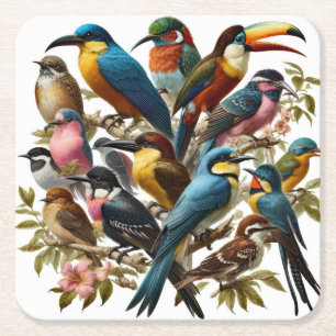 tropisch rechteckiger pappuntersetzer