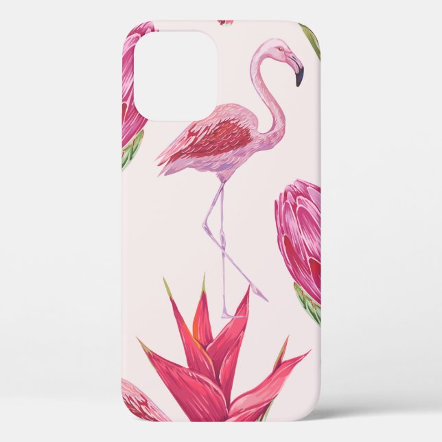 Tropisch rosa Blume, Protea, Paradiesvogel fl Case-Mate iPhone Hülle (Rückseite)