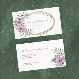 Tropisch rosa Blüte individuell einstellbar Visitenkarte