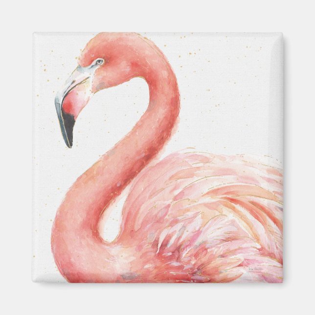 tropisch | Rosa Flamingo Magnet (Vorne)