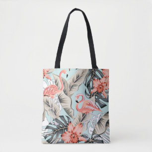 Tropisch rosa Flamingo mit orchiden Blume und Lee