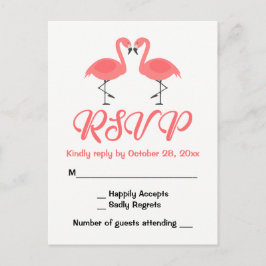 Tropisch rosa Flamingo UAWG Wedding Luau Summer Einladungspostkarte