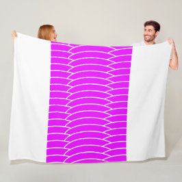 Tropisch rosa gepolsterte Art Deco Wellen Weiße St Fleecedecke