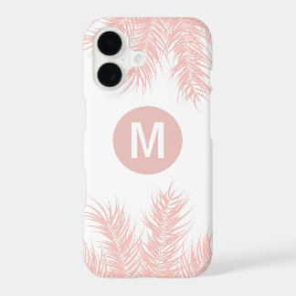 Tropisch rosa Palm Fronds iPhone X Fall