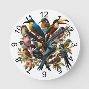 tropisch runde wanduhr