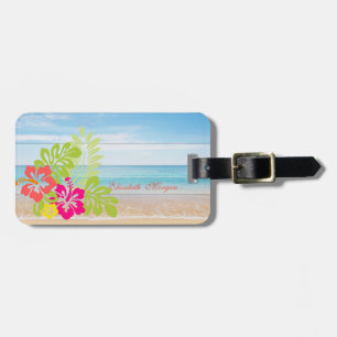 Tropisch, Strand, Hawaiianischer Hibiskus Gepäckanhänger