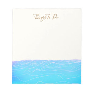 Tropisch türkisfarbene Ozeanwellen Notizblock