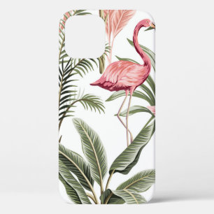 Tropisch Vintag rosa Flamingo, Bananenbäume und Case-Mate iPhone Hülle