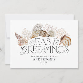 Tropisch warme Weihnachtssee & Grüße Moderne Ho Feiertagskarte