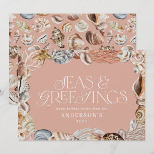 Tropisch warme Weihnachtssee & Grüße Moderne Ho Feiertagskarte