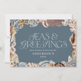 Tropisch warme Weihnachtssee & Grüße Moderne Ho Feiertagskarte