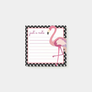 tropisch Watercolor Flamingo Polka Dots Post-it Klebezettel