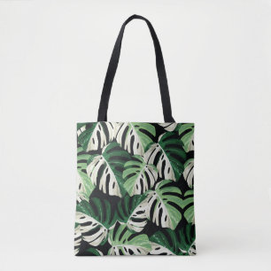 Tropisch weiße Monstera-Blatt Illustration. E