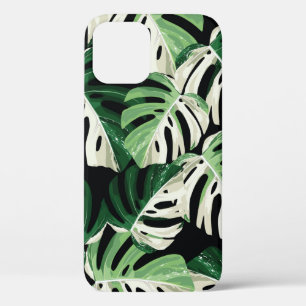Tropisch weiße Monstera-Blatt Illustration. E Case-Mate iPhone Hülle