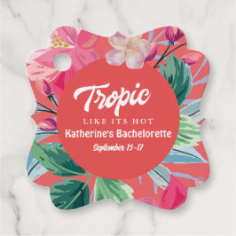 Tropisch wie das tropische Bachelorette in heißen Geschenkanhänger