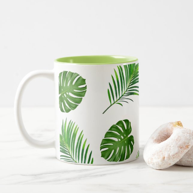 Tropisch Zweifarbige Tasse (Mit Donut)