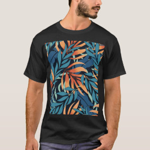 Tropische abstrakte Botanik in Pastell T-Shirt