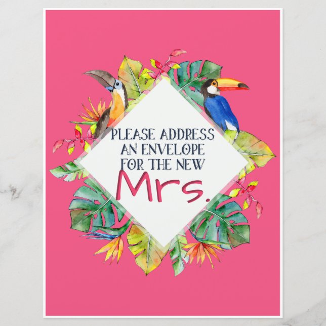 Tropische Adresse und Umschlagzeichen (Vorderseite)