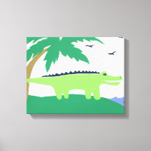 Tropische Alligator Art für Kinder, Safari Sky Loo