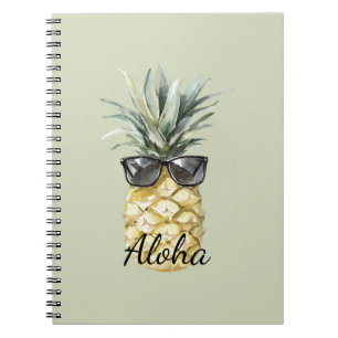 Tropische Aloha-Ananas mit Sonnenbrille Notizblock