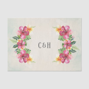 Tropische Aloha-Blume Botanische Hochzeit Seidenpapier