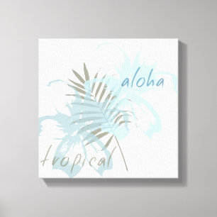 Tropische Aloha-Blume Leinwanddruck
