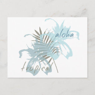 Tropische Aloha-Blume Postkarte