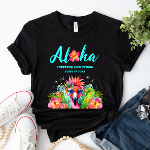 Tropische Aloha Hawaiian Luau Abschlussfeier T-Shirt