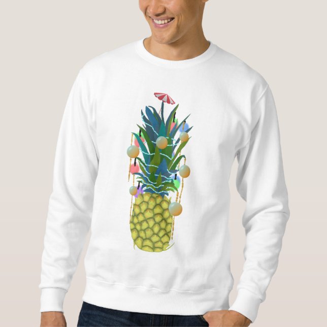 Tropische Ananas-Ananas-Shirts Sweatshirt (Vorderseite)