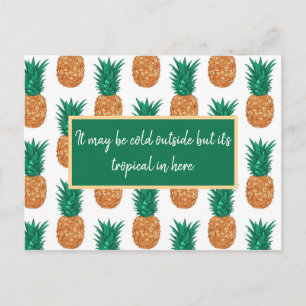 Tropische Ananas, anpassbare Party-Einladung Postkarte