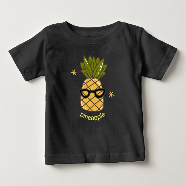 Tropische Ananas Baby T-shirt (Vorderseite)