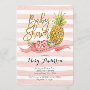 Tropische Ananas-Babyparty-Einladung Einladung