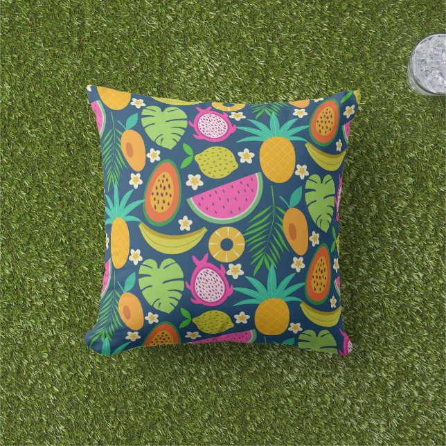 Tropische Ananas Banana Wassermelone Kissen (Golfball-Marker)