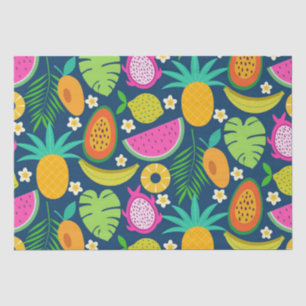 Tropische Ananas Banane Wassermelone Früchte Seidenpapier