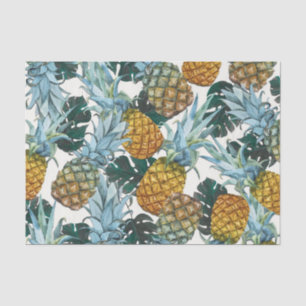 Tropische Ananas & Blätter Exotische Geburtstagspa Seidenpapier