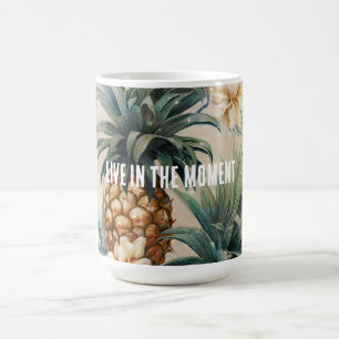Tropische Ananas Blumen Kaffeetasse