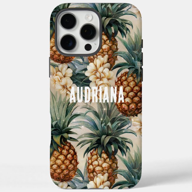 Tropische Ananas Case-Mate iPhone Hülle (Rückseite)