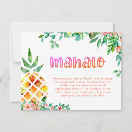 Tropische Ananas Dankeskarte